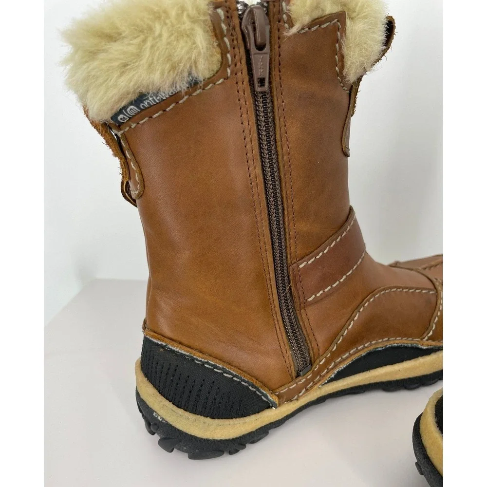 Merrell Womens Brown Leather Fur Lined Winter Boots Size 5